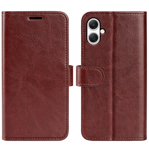 

For Samsung Galaxy A05 R64 Texture Horizontal Flip Leather Phone Case(Brown)