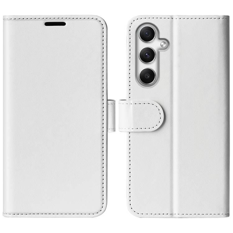 

For Samsung Galaxy A35 R64 Texture Horizontal Flip Leather Phone Case(White)
