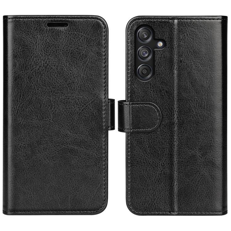 

For Samsung Galaxy M55 5G R64 Texture Horizontal Flip Leather Phone Case(Black)