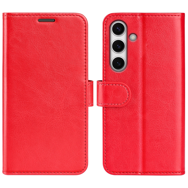 

For Samsung Galaxy S24 FE 5G R64 Texture Horizontal Flip Leather Phone Case(Red)
