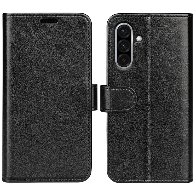 

For Samsung Galaxy A36 R64 Texture Horizontal Flip Leather Phone Case(Black)