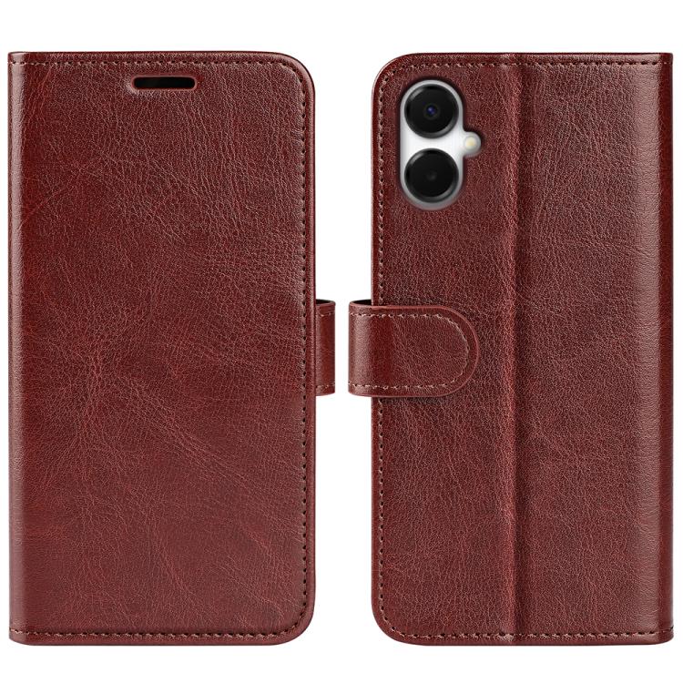 

For Samsung Galaxy A06 5G R64 Texture Horizontal Flip Leather Phone Case(Brown)
