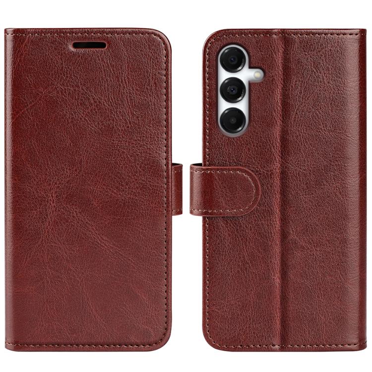 

For Samsung Galaxy A17 5G R64 Texture Horizontal Flip Leather Phone Case(Brown)