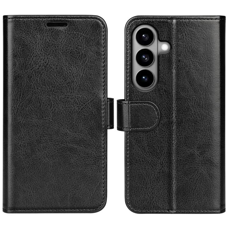 

For Samsung Galaxy S26 5G R64 Texture Horizontal Flip Leather Phone Case(Black)