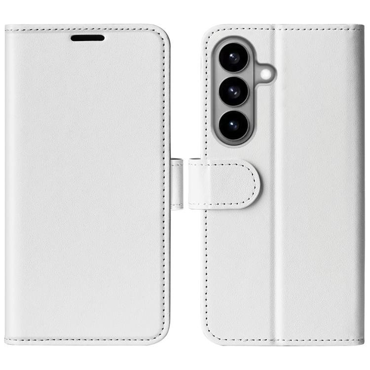 

For Samsung Galaxy S26 5G R64 Texture Horizontal Flip Leather Phone Case(White)