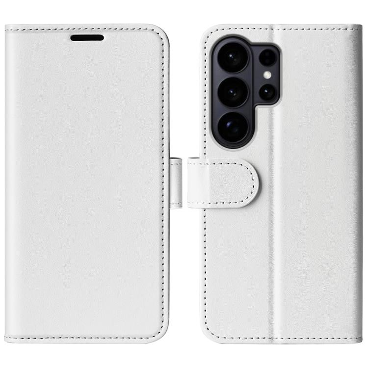 

For Samsung Galaxy S26 Ultra 5G R64 Texture Horizontal Flip Leather Phone Case(White)