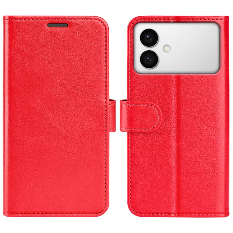 

For Samsung Galaxy S26 Edge 5G R64 Texture Horizontal Flip Leather Phone Case(Red)