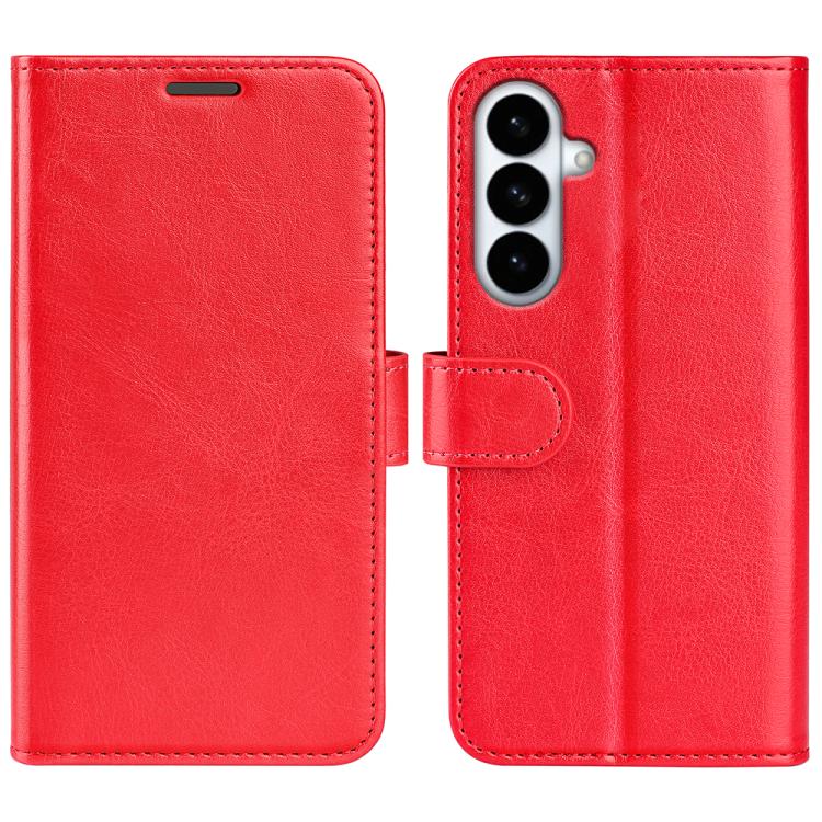 For Galaxy S26+ 5G R64 Texture Horizontal Flip Leather Phone Case(Red)