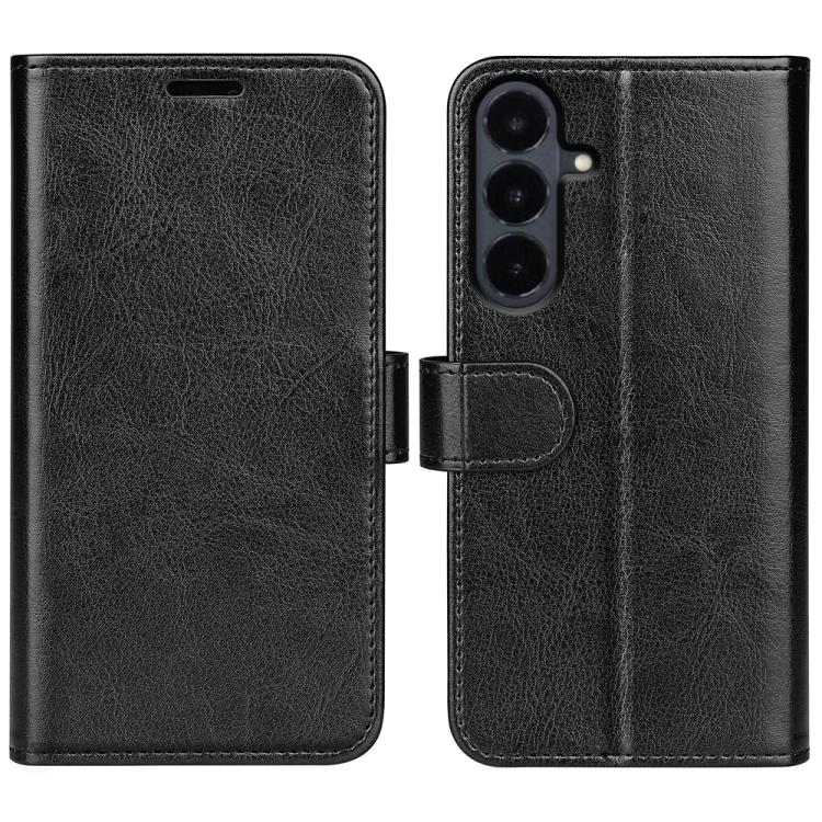 For Galaxy S26 FE 5G R64 Texture Horizontal Flip Leather Phone Case(Black)