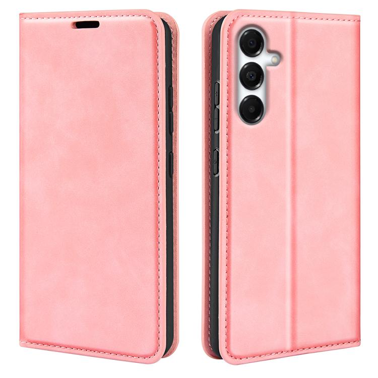 

For Samsung Galaxy A17 5G Retro-skin Magnetic Suction Leather Phone Case(Pink)