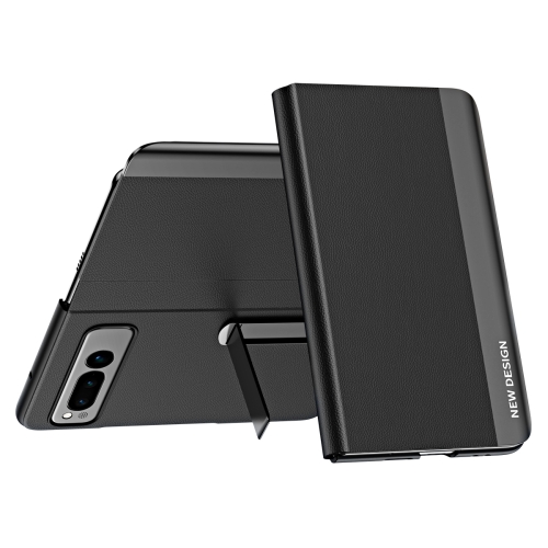 

For Google Pixel Fold Side Electroplating Adsorption Ultra-thin Leather Phone Case(Black)