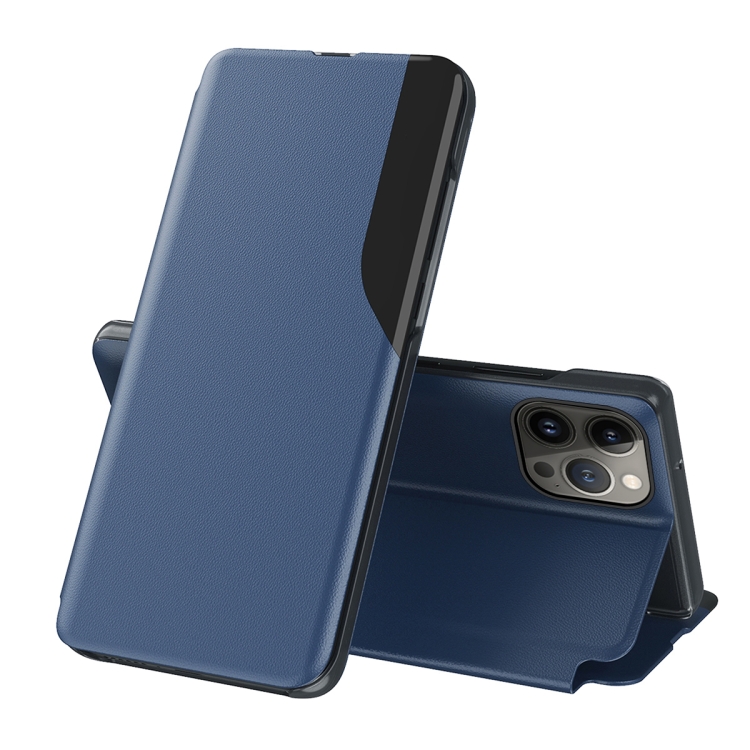 

For iPhone 15 Pro Max Attraction Flip Holder Leather Phone Case(Blue)