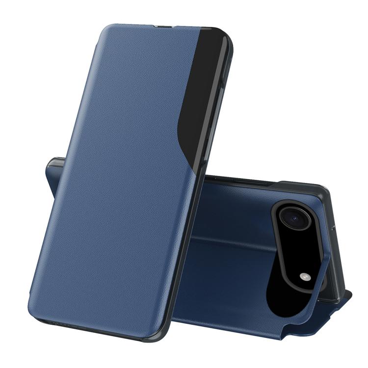 

For iPhone Air Side Display Flip Leather Phone Case(Blue)