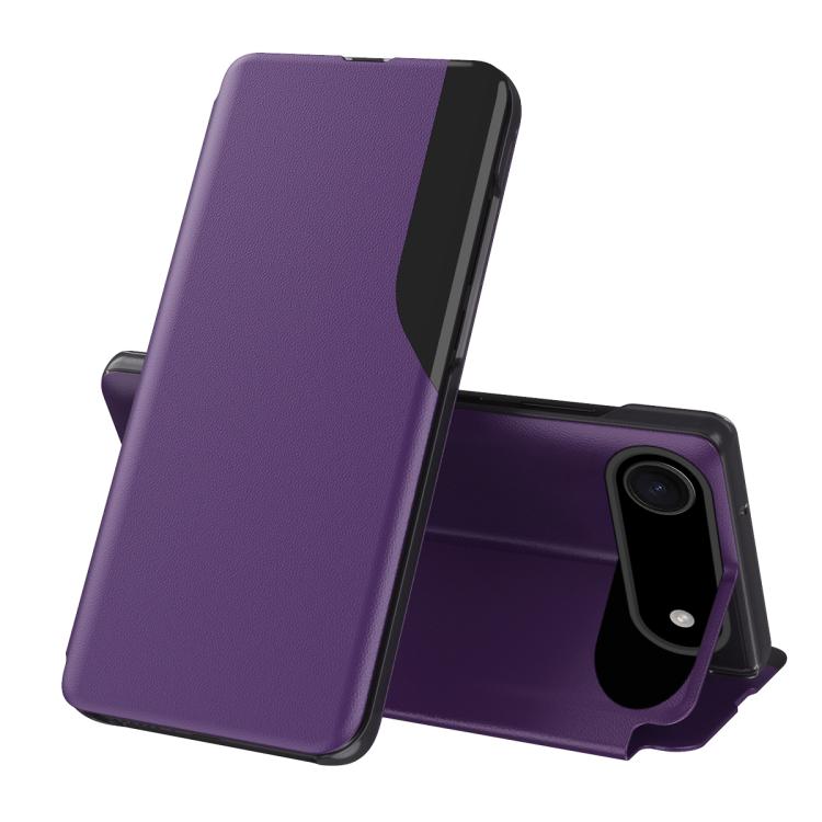 

For iPhone Air Side Display Flip Leather Phone Case(Purple)