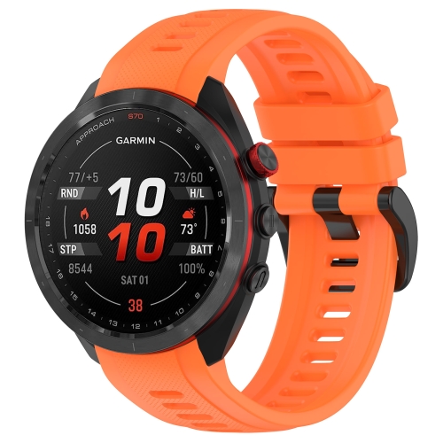 

For Garmin Approach S70 42mm 20mm Sports Silicone Watch Band(Orange)