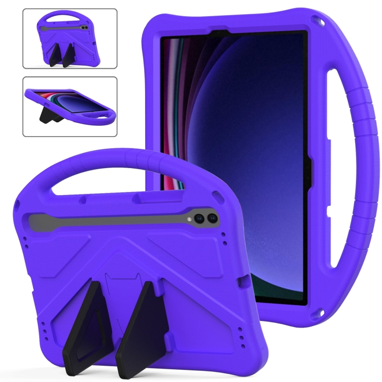 

For Samsung Galaxy Tab S9 EVA Shockproof Tablet Case with Holder(Purple)