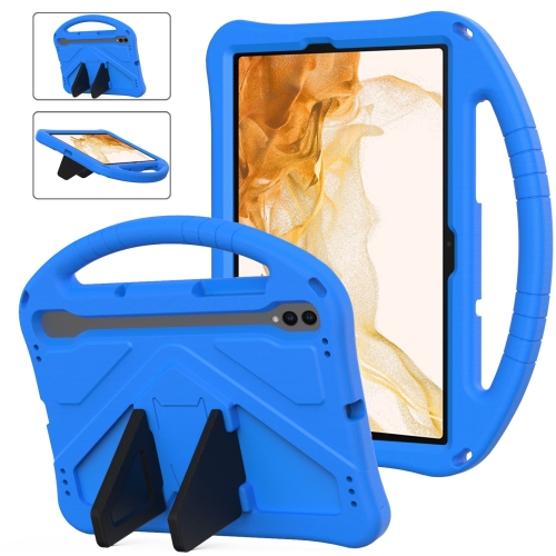 

For Samsung Galaxy Tab S8 EVA Shockproof Tablet Case with Holder(Blue)