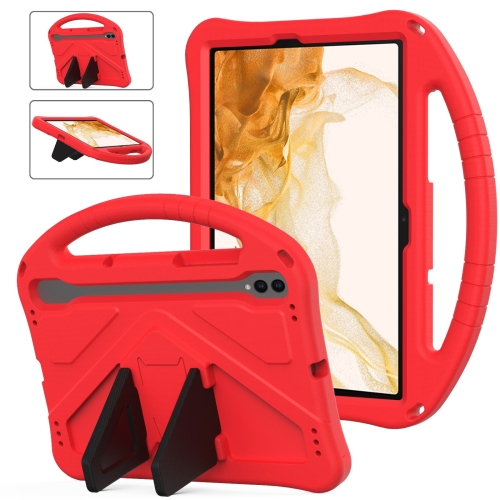 

For Samsung Galaxy Tab S8 EVA Shockproof Tablet Case with Holder(Red)
