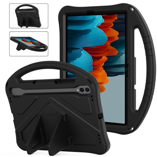 

For Samsung Galaxy Tab S7 T870 EVA Shockproof Tablet Case with Holder(Black)