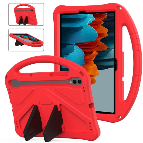 

For Samsung Galaxy Tab S7 T870 EVA Shockproof Tablet Case with Holder(Red)