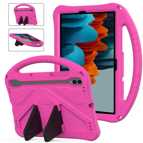 

For Samsung Galaxy Tab S7 T870 EVA Shockproof Tablet Case with Holder(Rose Red)