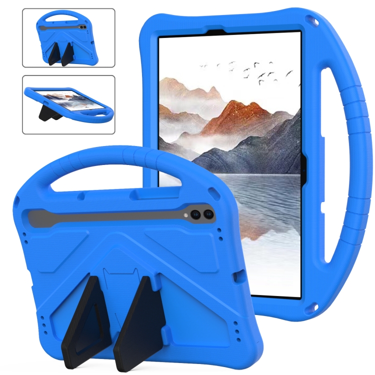 

For Samsung Galaxy Tab S10 EVA Shockproof Tablet Case with Holder(Blue)