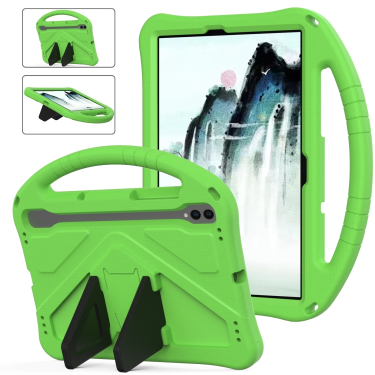 

For Samsung Galaxy Tab S10 EVA Shockproof Tablet Case with Holder(Green)