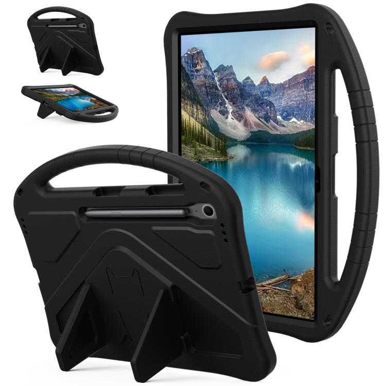 

For Samsung Galaxy Tab S10 FE+ EVA Shockproof Tablet Case with Holder(Black)