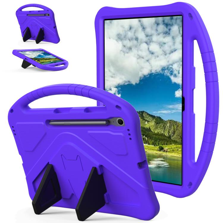 

For Samsung Galaxy Tab S10 FE+ EVA Shockproof Tablet Case with Holder(Purple)