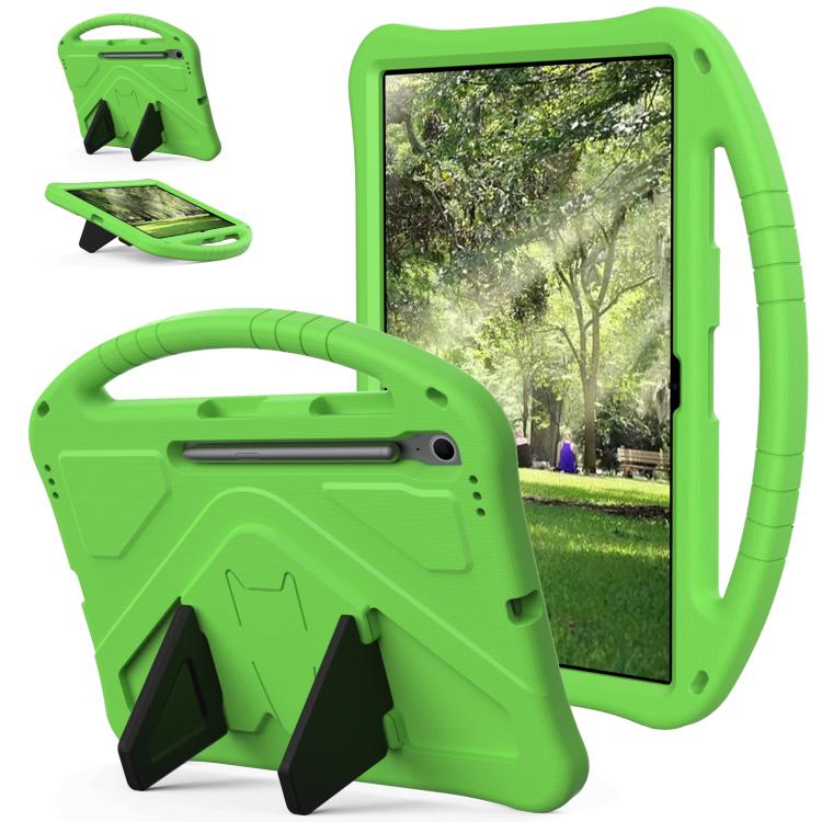 

For Samsung Galaxy Tab S10 FE+ EVA Shockproof Tablet Case with Holder(Green)