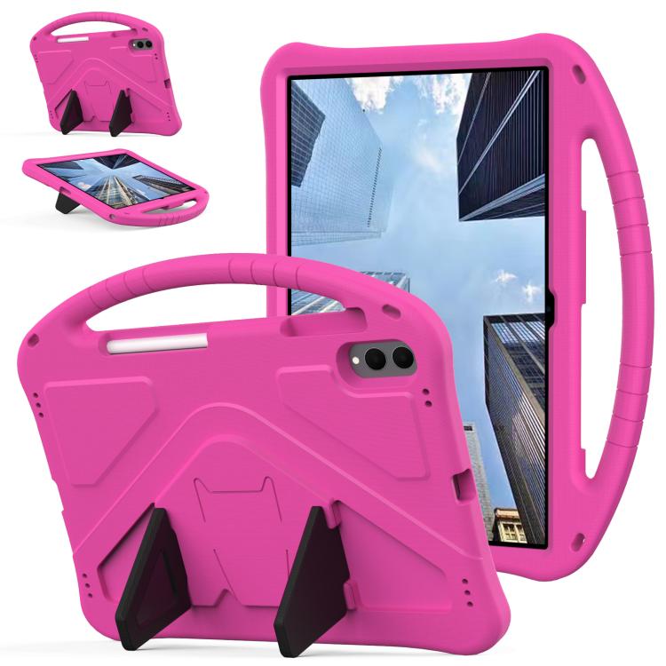 

For Samsung Galaxy Tab S11 Ultra EVA Shockproof Tablet Case with Holder(Rose Red)