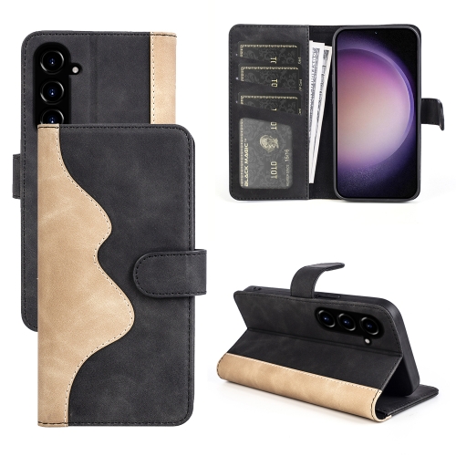 

For Samsung Galaxy S23 FE 5G Stitching Horizontal Flip Leather Phone Case(Black)
