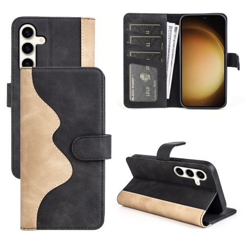 

For Samsung Galaxy S24+ 5G Stitching Horizontal Flip Leather Phone Case(Black)