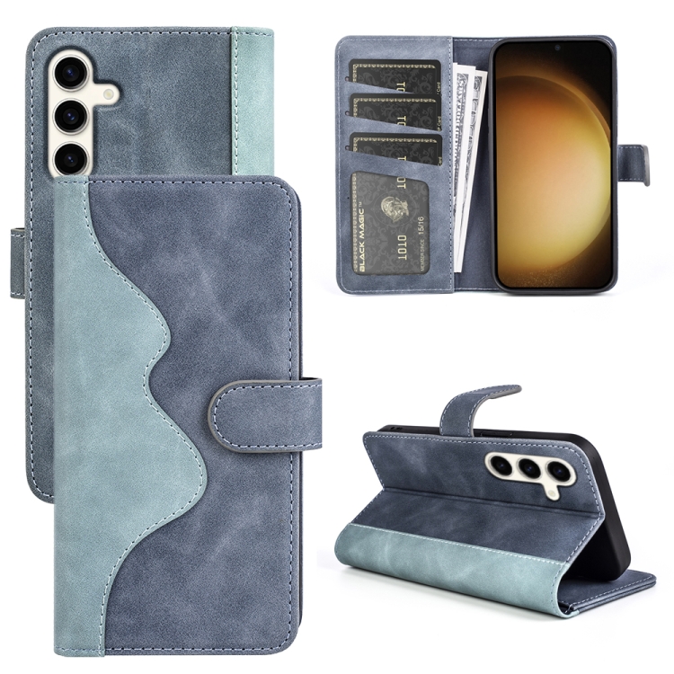 

For Samsung Galaxy S24+ 5G Stitching Horizontal Flip Leather Phone Case(Blue)