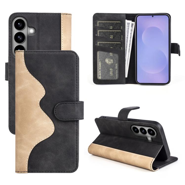 For Samsung Galaxy S26 5G Stitching Horizontal Flip Leather Phone Case(Black)