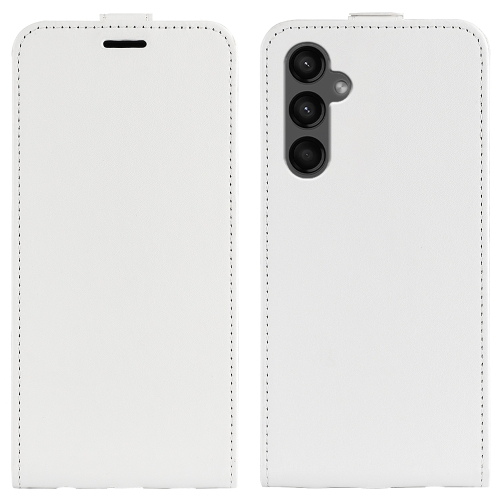 

For Samsung Galaxy A15 R64 Texture Vertical Flip Leather Phone Case(White)