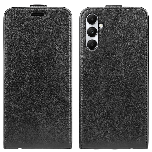 

For Samsung Galaxy A05s R64 Texture Vertical Flip Leather Phone Case(Black)