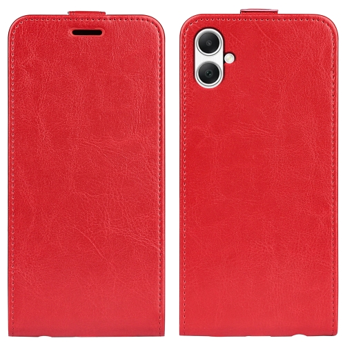 

For Samsung Galaxy A05 R64 Texture Vertical Flip Leather Phone Case(Red)