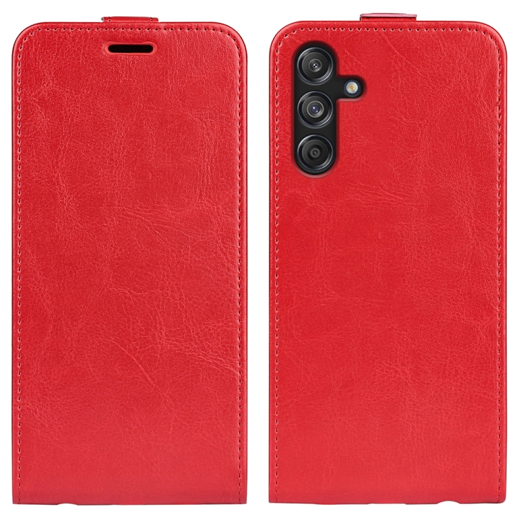 

For Samsung Galaxy M55 5G R64 Texture Single Vertical Flip Leather Phone Case(Red)