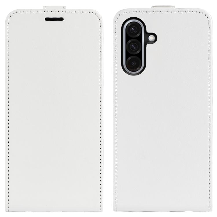 

For Samsung Galaxy A36 R64 Texture Single Vertical Flip Leather Phone Case(White)