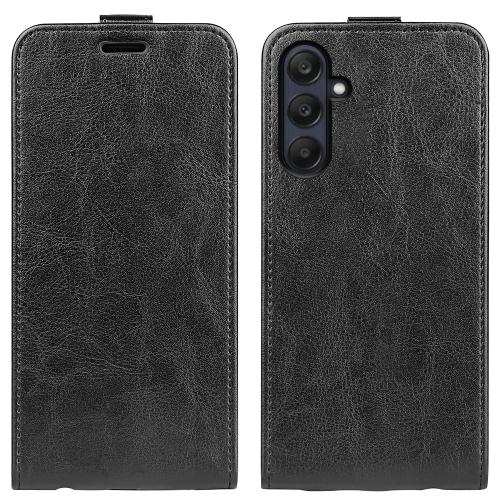 

For Samsung Galaxy A26 5G R64 Texture Vertical Flip Leather Phone Case(Black)