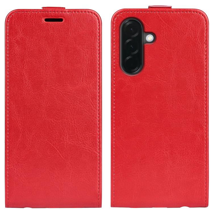 

For Samsung Galaxy A37 5G R64 Texture Single Vertical Flip Leather Phone Case(Red)
