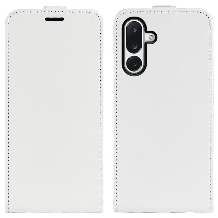 

For Samsung Galaxy M36 5G / F36 5G R64 Texture Single Vertical Flip Leather Phone Case(White)