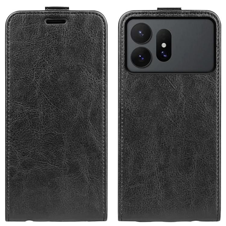 For Galaxy S27 Ultra 5G R64 Texture Single Vertical Flip Leather Phone Case(Black)