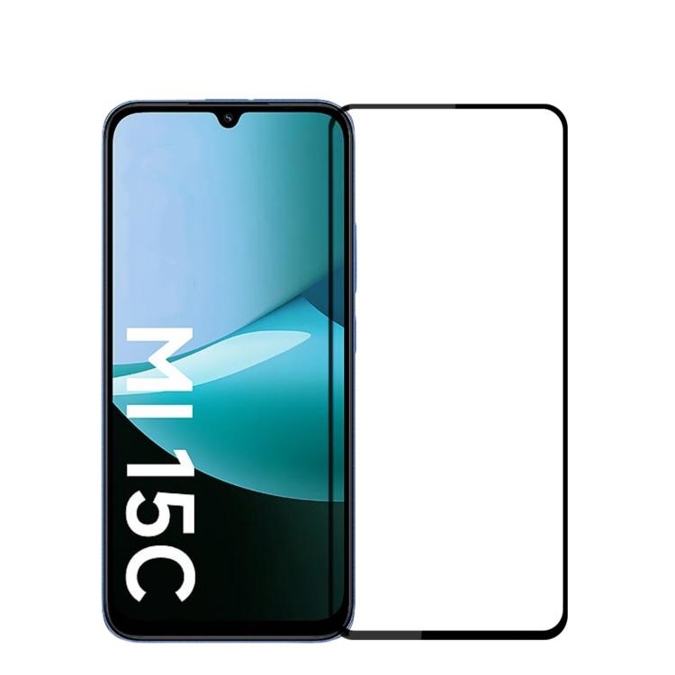 

For Redmi 15C 4G 171.5mm / Poco C85 MOFI 9H 2.5D Full Screen Tempered Glass Film(Black)