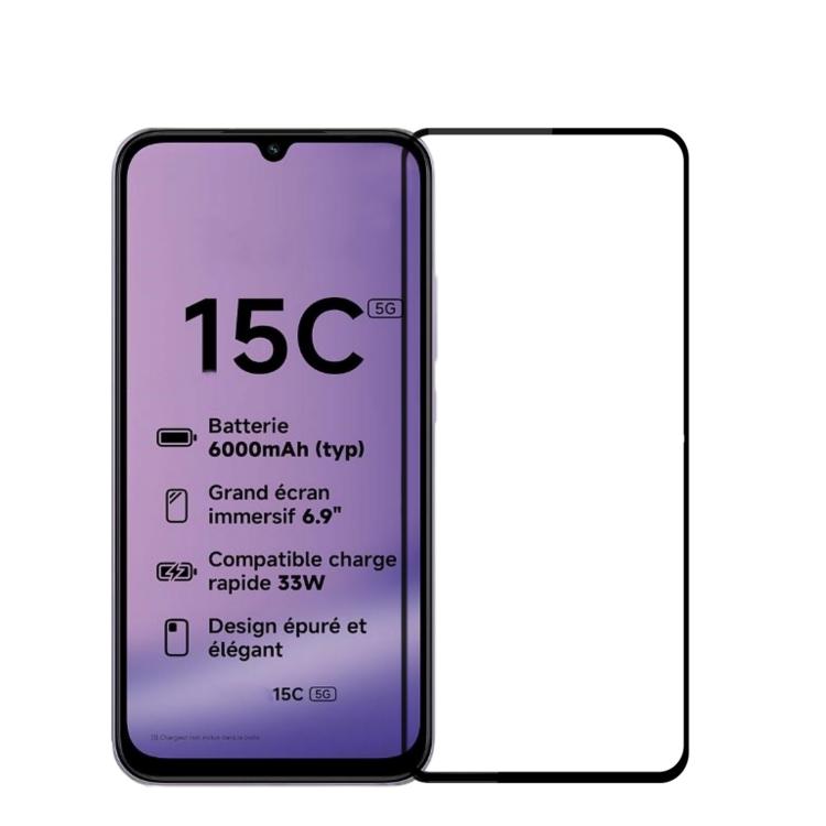 

For Redmi 15C 5G 173.1mm PINWUYO 9H 2.5D Full Screen Tempered Glass Film(Black)