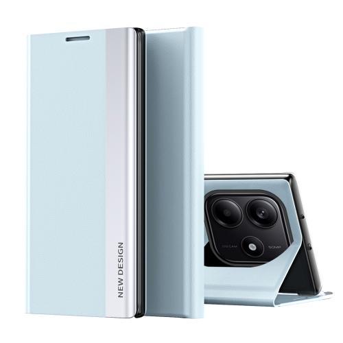 

For Xiaomi Redmi Note 14 5G Side Electroplated Adsorption Leather Phone Case(Blue)