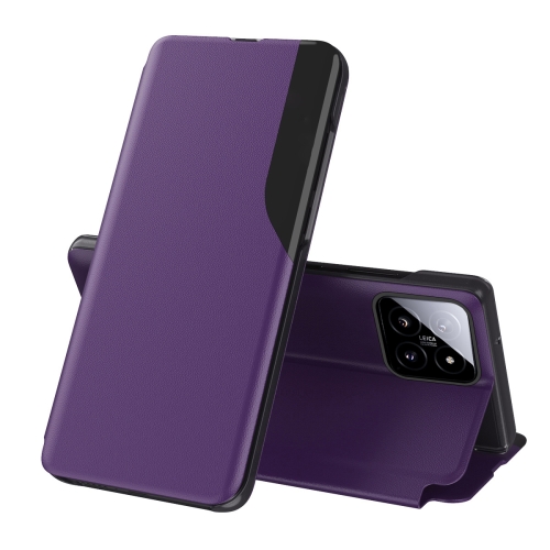 

For Xiaomi 14 Attraction Flip Holder Leather Phone Case(Purple)