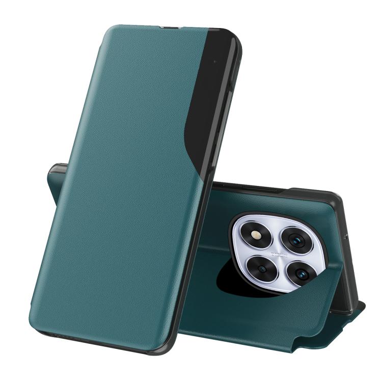 

For Xiaomi Redmi Note 14 Pro 5G Attraction Flip Holder Leather Phone Case(Green)