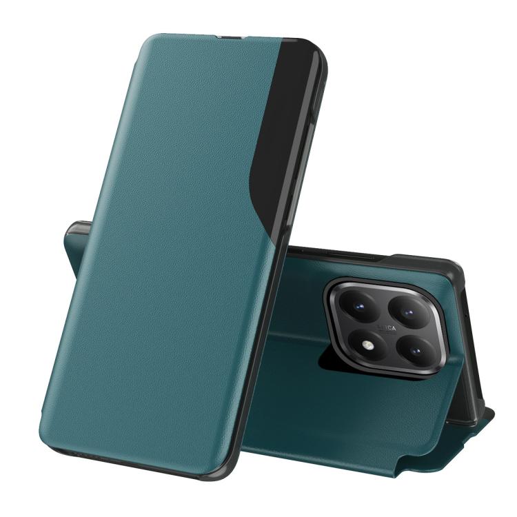 

For Xiaomi 15T Attraction Flip Holder Leather Phone Case(Green)